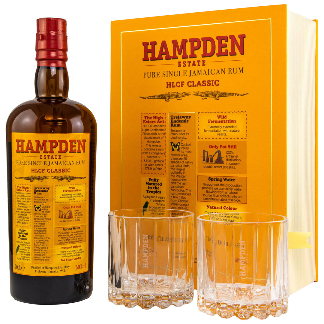 Hampden HLCF Classic im Buch mit 2 Gläsern