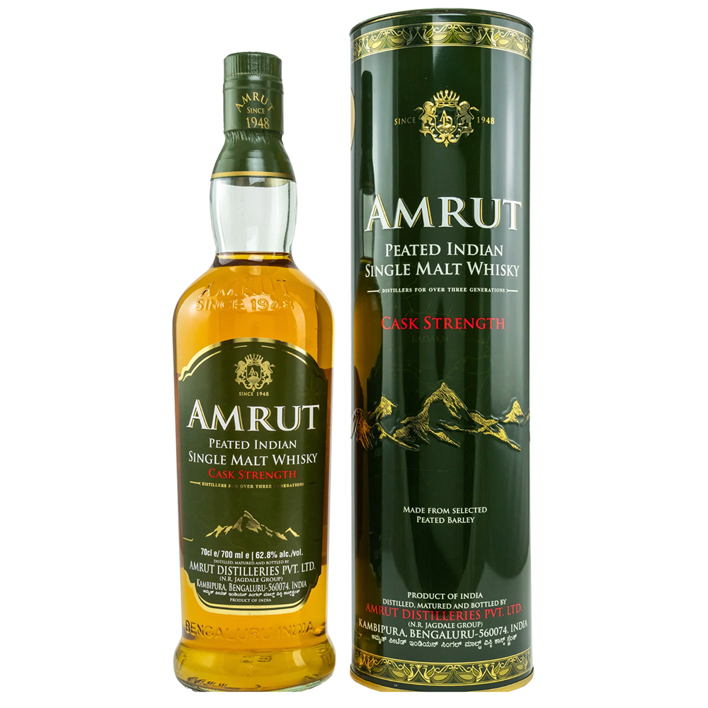 Amrut Peated Cask Strength - Indian Single Malt, 62,8% vol., 0,7L