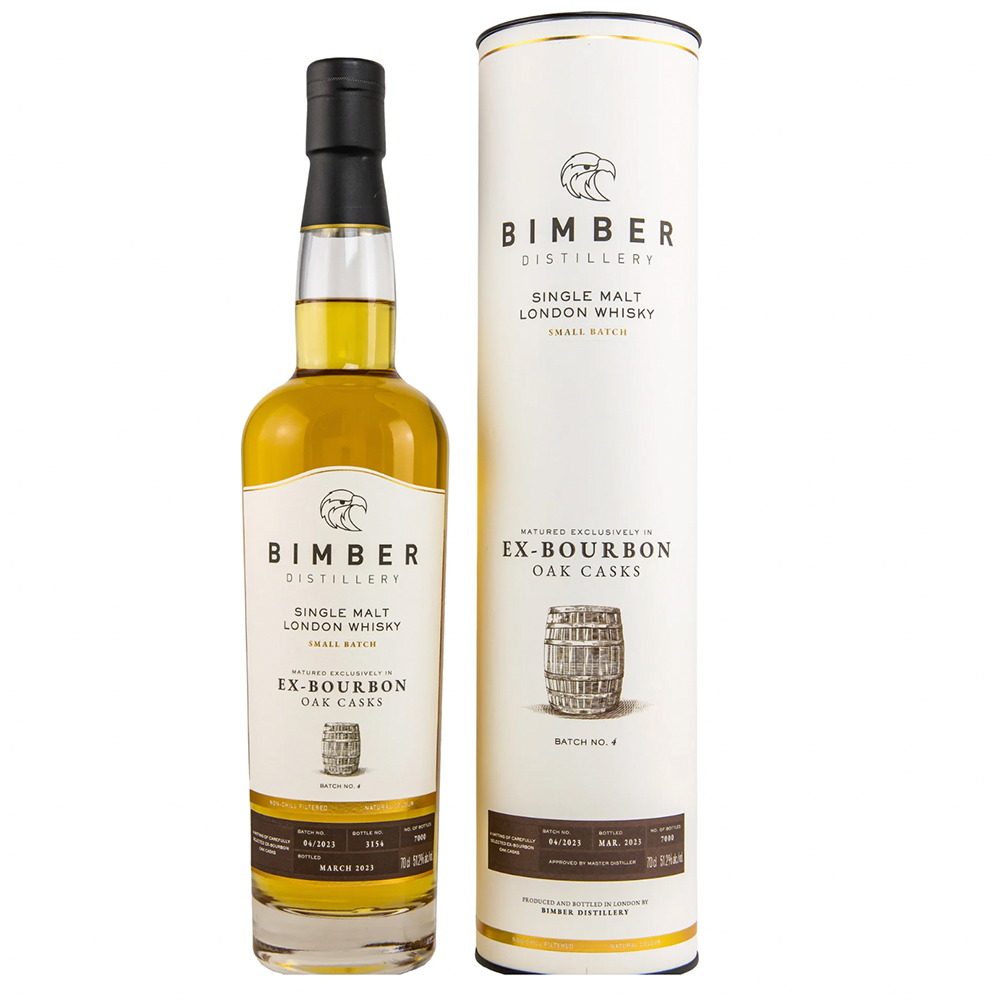 Bimber Single Malt London Whisky - Bourbon Cask Batch 4, 51,2%, 0,7L