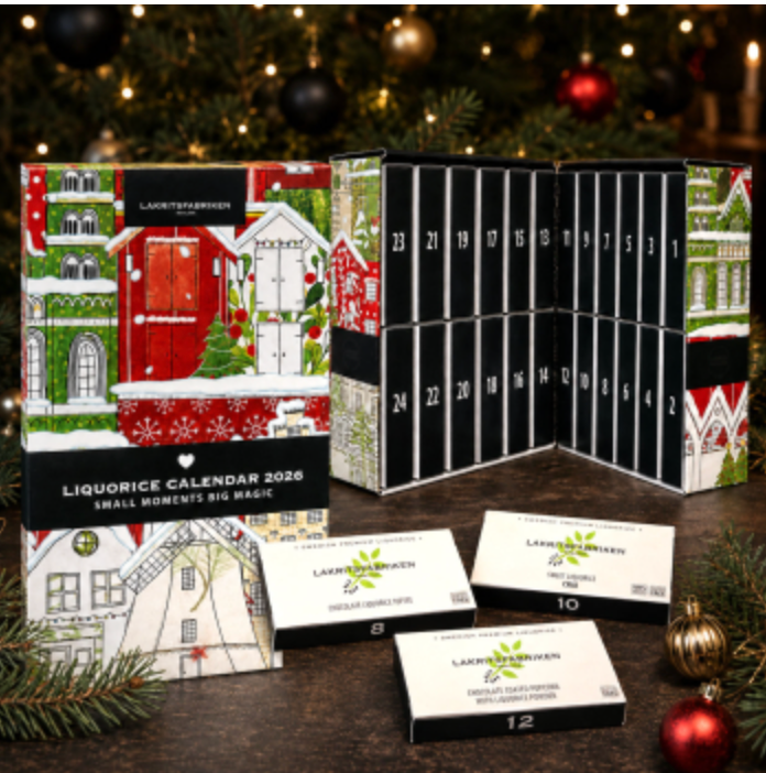 Lakritsfabriken Lakritz-Adventskalender 2026 mit Lakritz-Inhalt